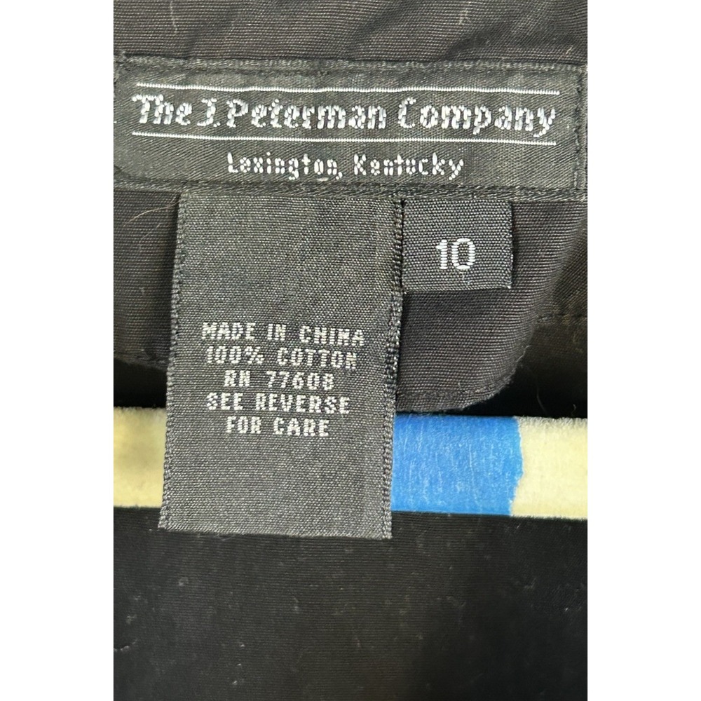 The J. Peterman Company long sleeve black maxi dress Cotton Size 10 - Picture 4 of 8